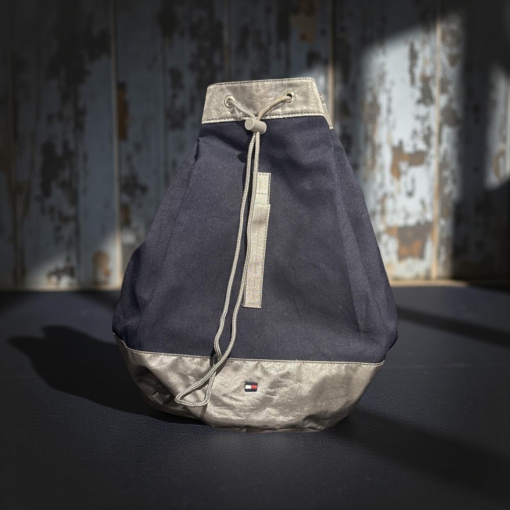 Tommy Hilfiger Blue and Gray Duffel Bag